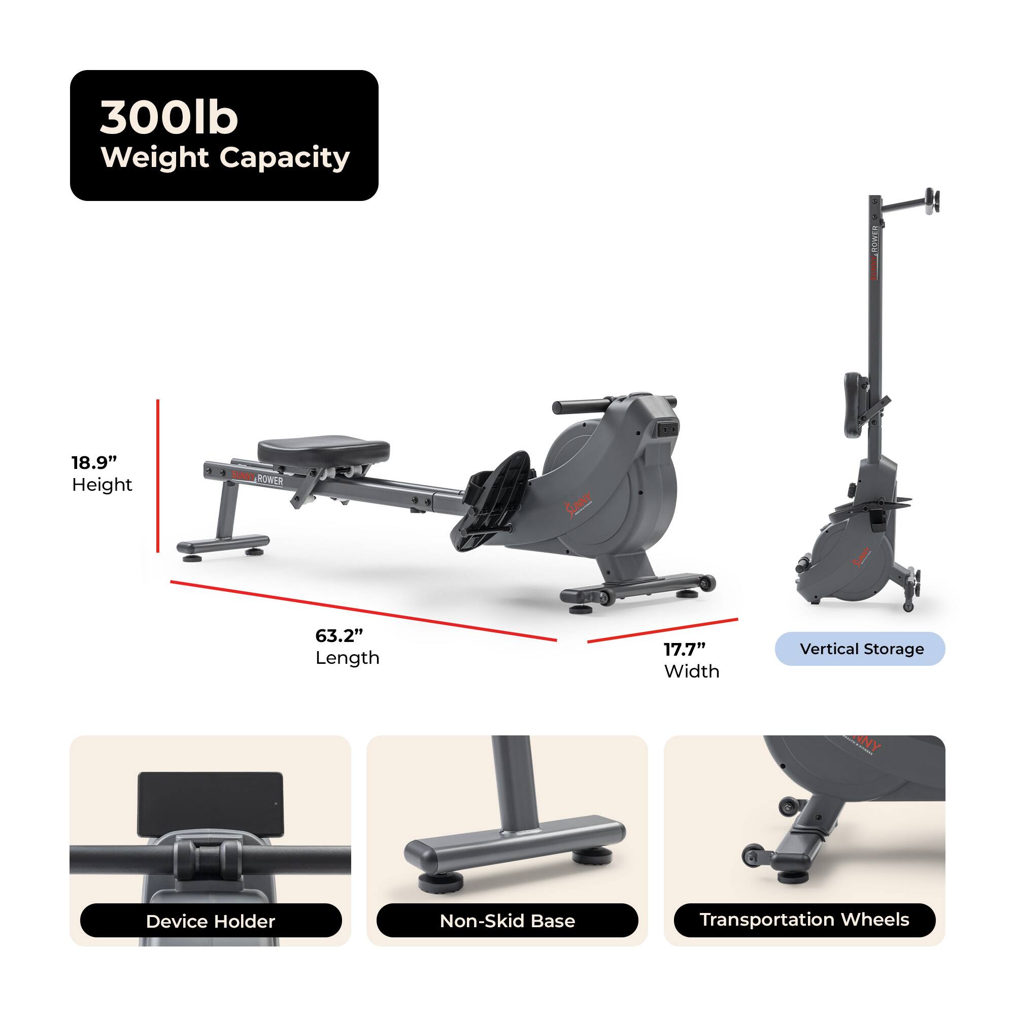 300lb Weight Capacity  
18.9" Height  
63.2" Length  
17.7" Width  
Vertical Storage  
Device Holder  
Non-Skid Base  
Transportation Wheels