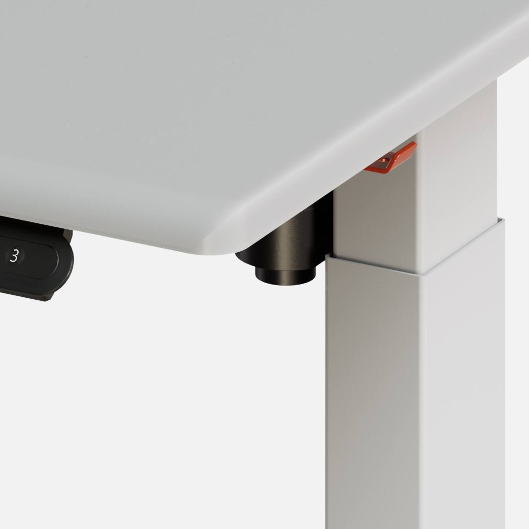 Alt View 2. Autonomous - Autonomous Desk 5 Electric Standing Desk - Autonomous Desk 5 Essential - Titanium White.