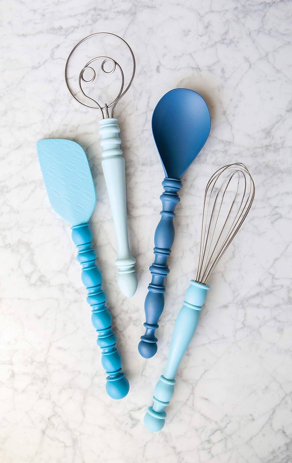 Alt View 3. Talisman Designs - Silicone Spatula, Vintage Inspired Tools Collection, Set of 1, Blue - Blue.