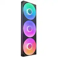 NZXT - F420 RGB Core - 420mm Single-Frame Case Fan Unit with 3 x 140mm RGB Fans and Fluid Dynamic Bearings - Black - Front_Zoom