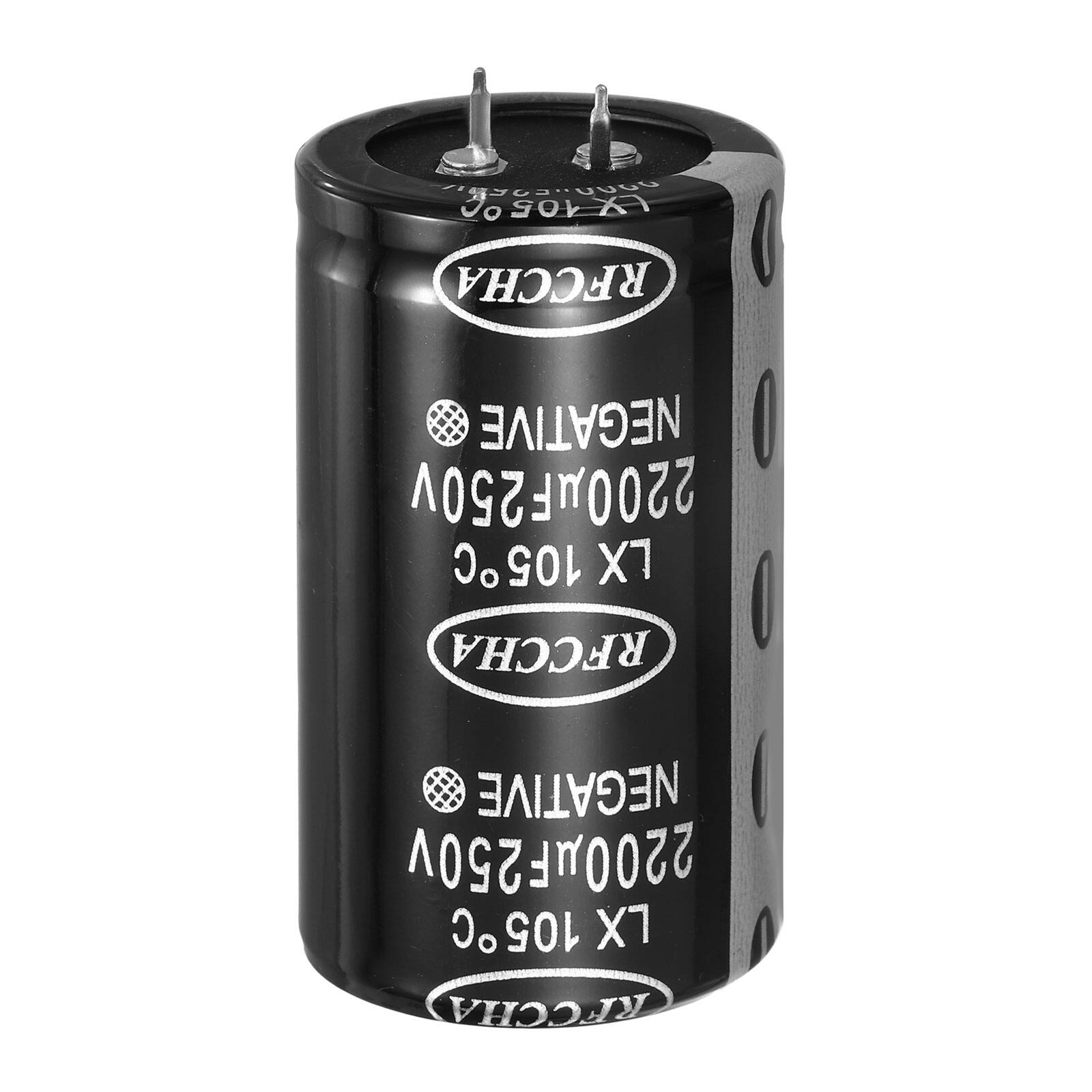 Unique Bargains - 250V 2200uF Snap-in Electrolytic Capacitor, 2 Pin, 61.5x35mm, for Audio/Filter/Appliances - Black price history on PriceWatchPro