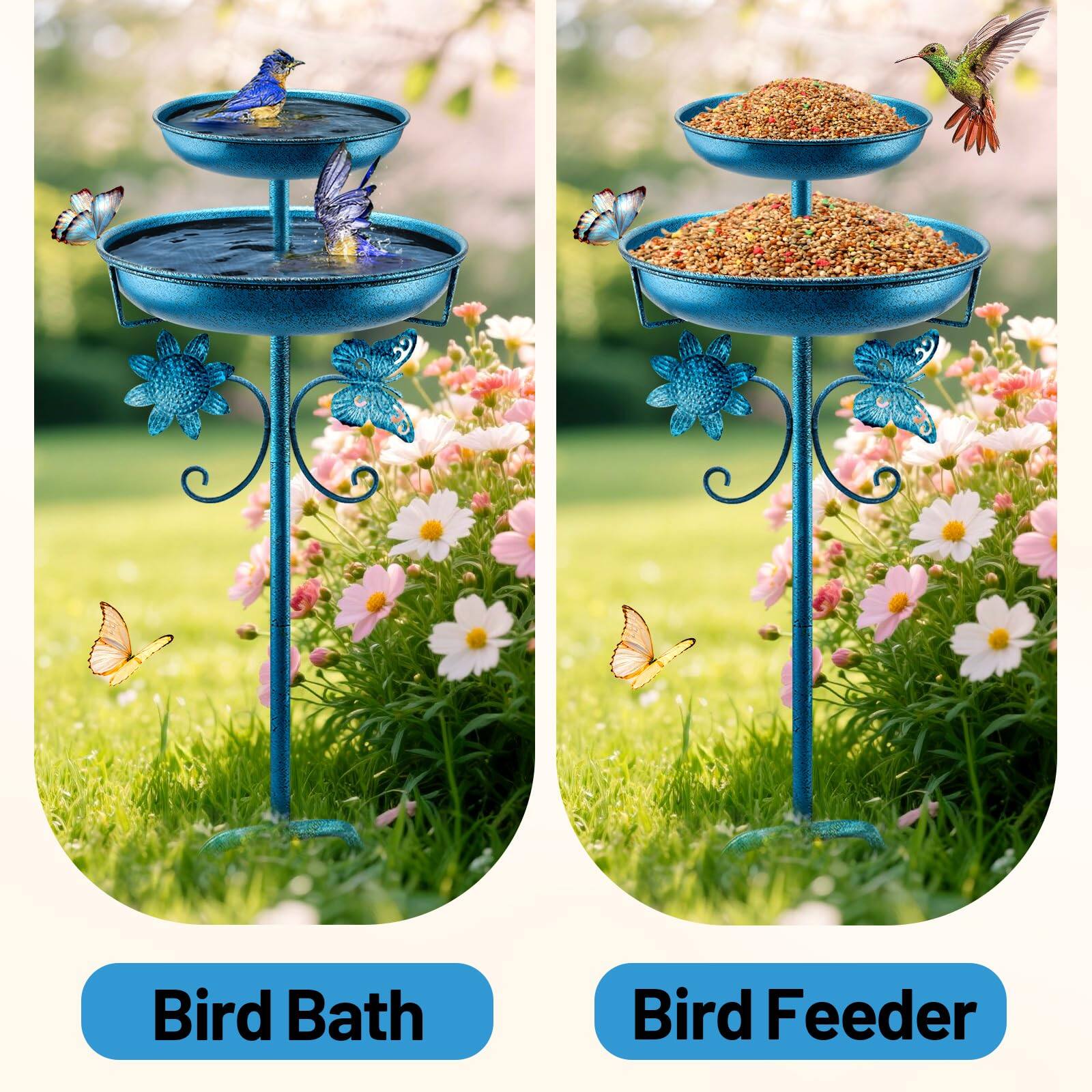 Bird Bath  
Bird Feeder