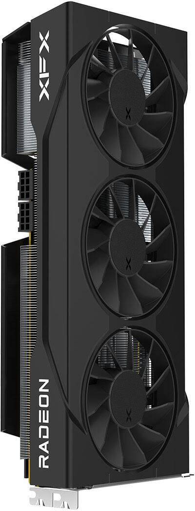Left. XFX - Swift AMD Radeon RX 9070GRE Triple Fan Gaming Graphics Card with 12GB GDDR6 PCI Express 5.0 HDMI 3xDP, AMD RDNA 4 - Black.