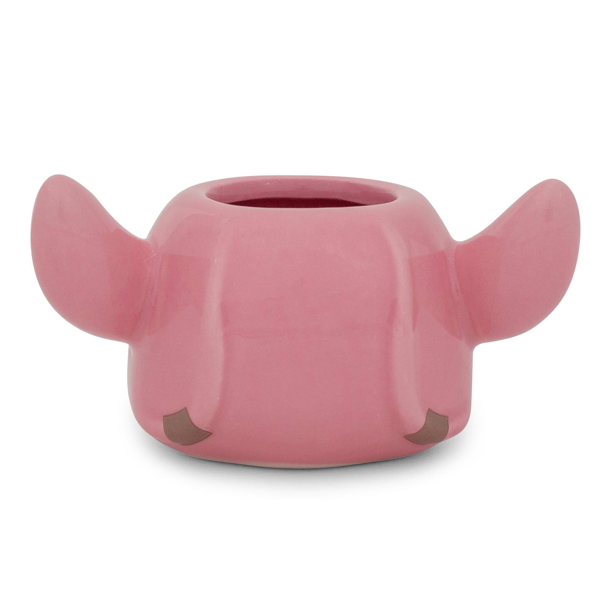 Alt View 2. Disney - Disney Lilo & Stitch Angel Sculpted Ceramic Mini Mug | Holds 3 Ounces - Pink.