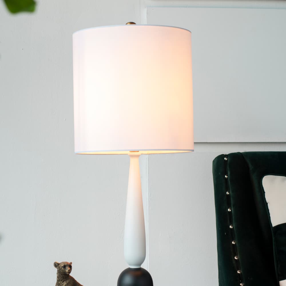 Back. Luckbyte - 11x11x30.2 Inch Metal Table Lamp.