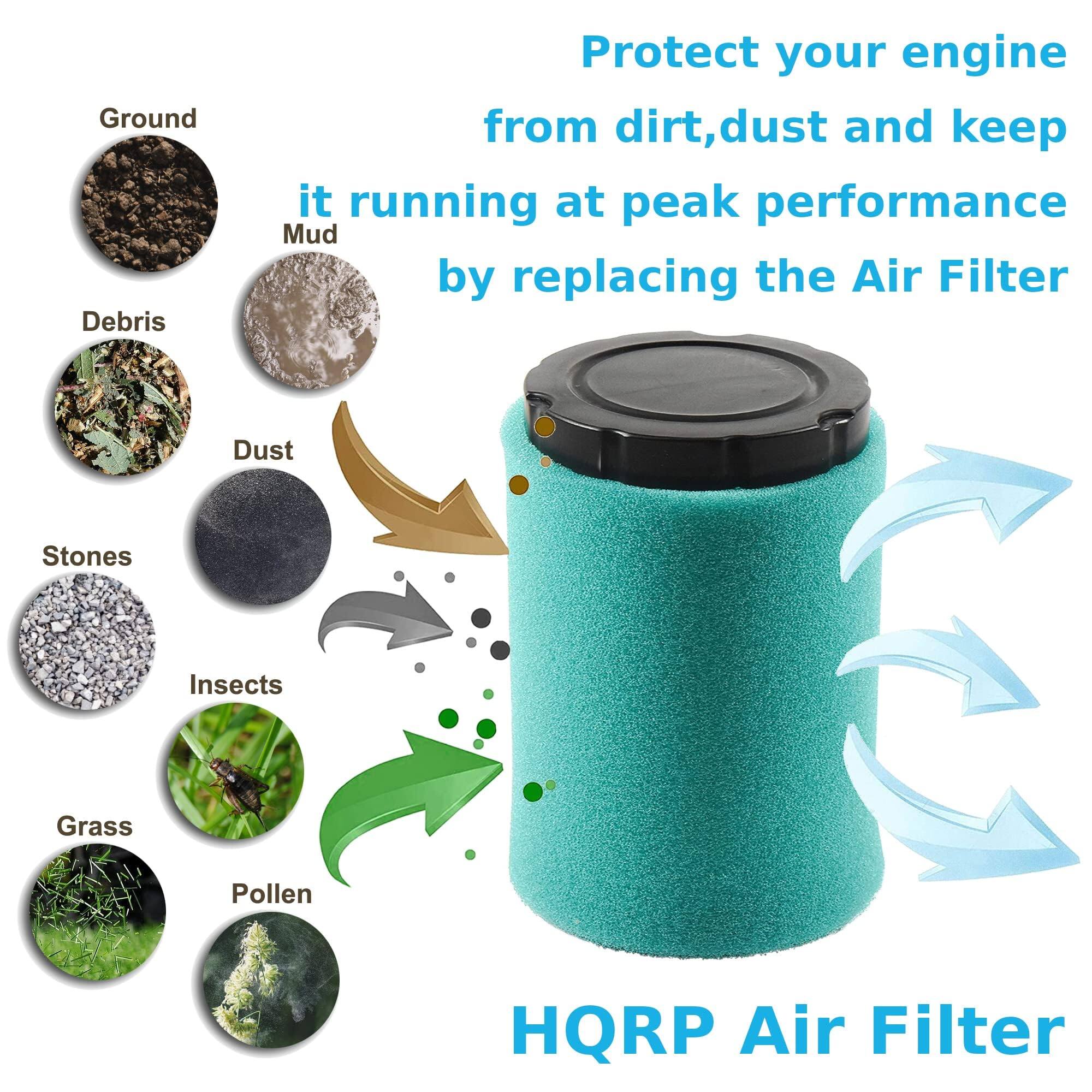 Protect your engine from dirt, dust, and keep it running at peak performance by replacing the Air Filter.

Ground Debris
- Mud
- Dust
- Stones
- Insects
- Grass
- Pollen

HQRP Air Filter