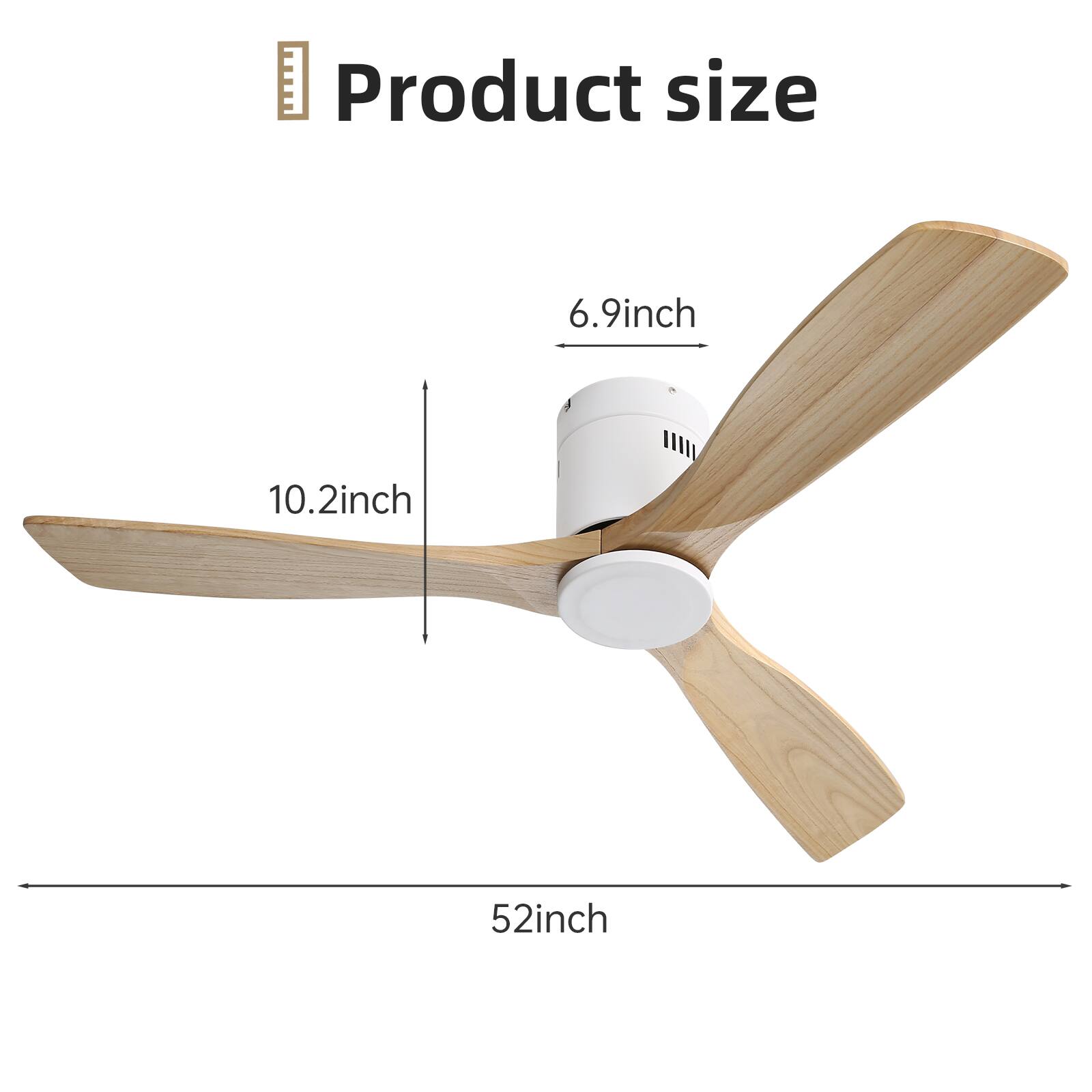 Product size

6.9 inch

10.2 inch

52 inch