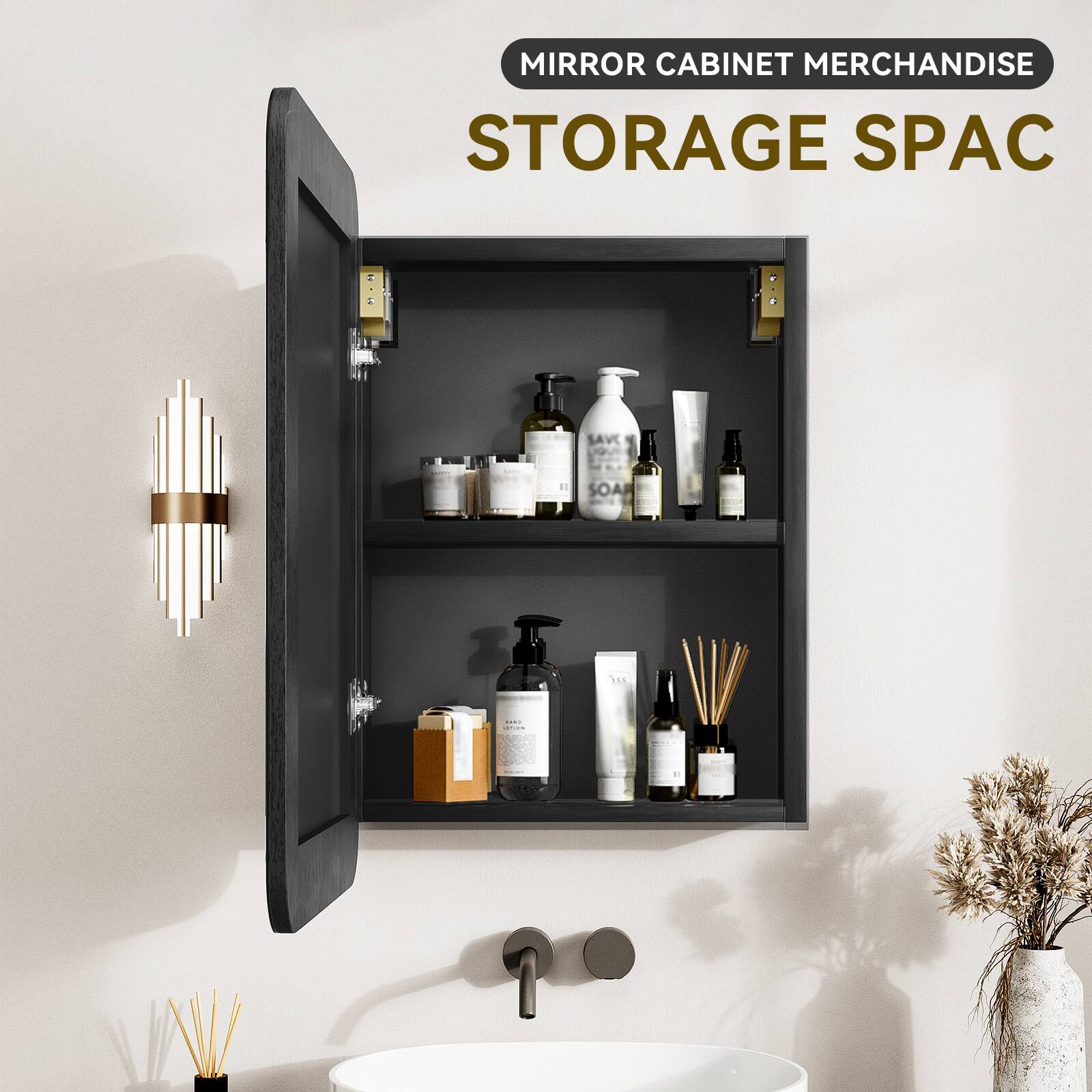 MIRROR CABINET MERCHANDISE STORAGE SPACE