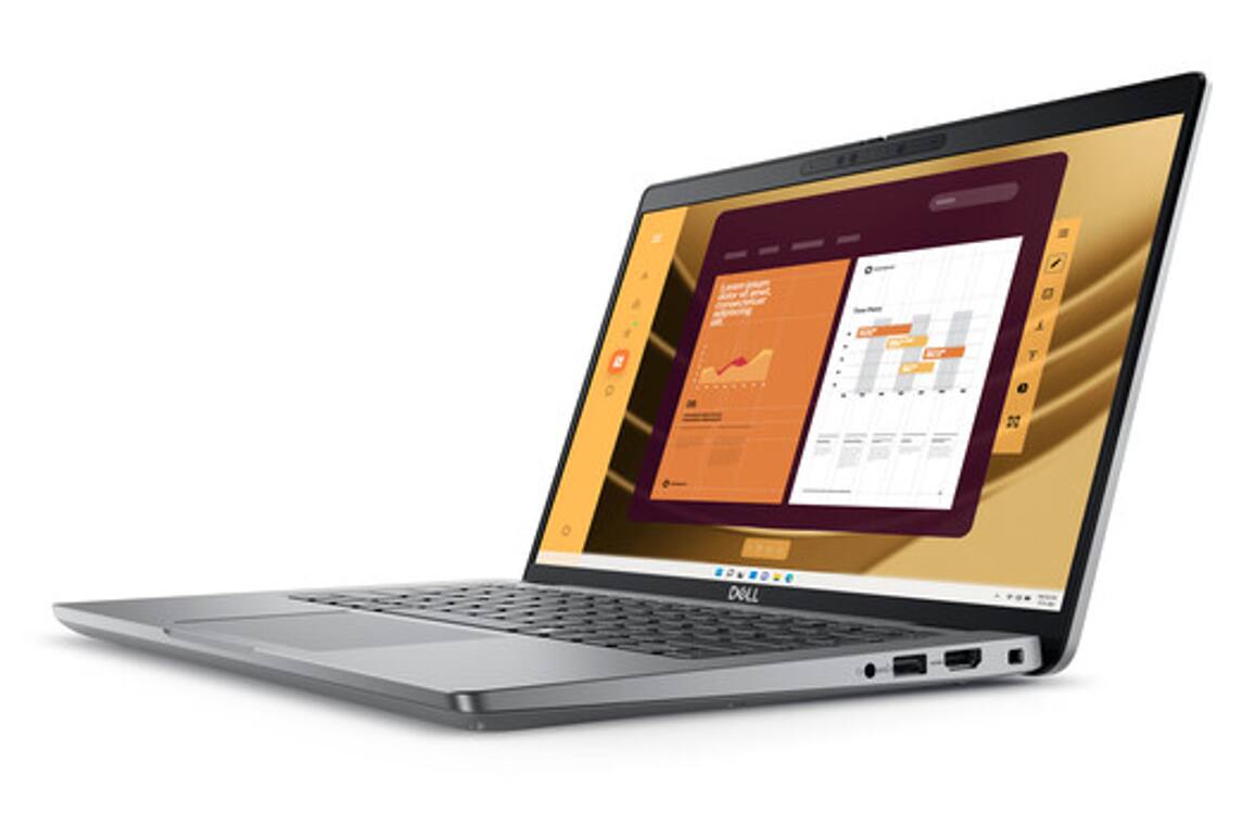 Alt View 2. Dell - Dell 5450 WWMYN Titan Gray Laptop, Ultra 5-125U, 16GB, 512GB PCIe SSD, 14.0" FHD (1920x1080), Intel Graphics, Win 11 Pro - Titan Gray.