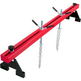 VEVOR - Engine Support Bar 1100 Lbs Capacity Engine Transverse Bar Engine Hoist 2 Point Lift Holder Hoist Dual Hooks - Red