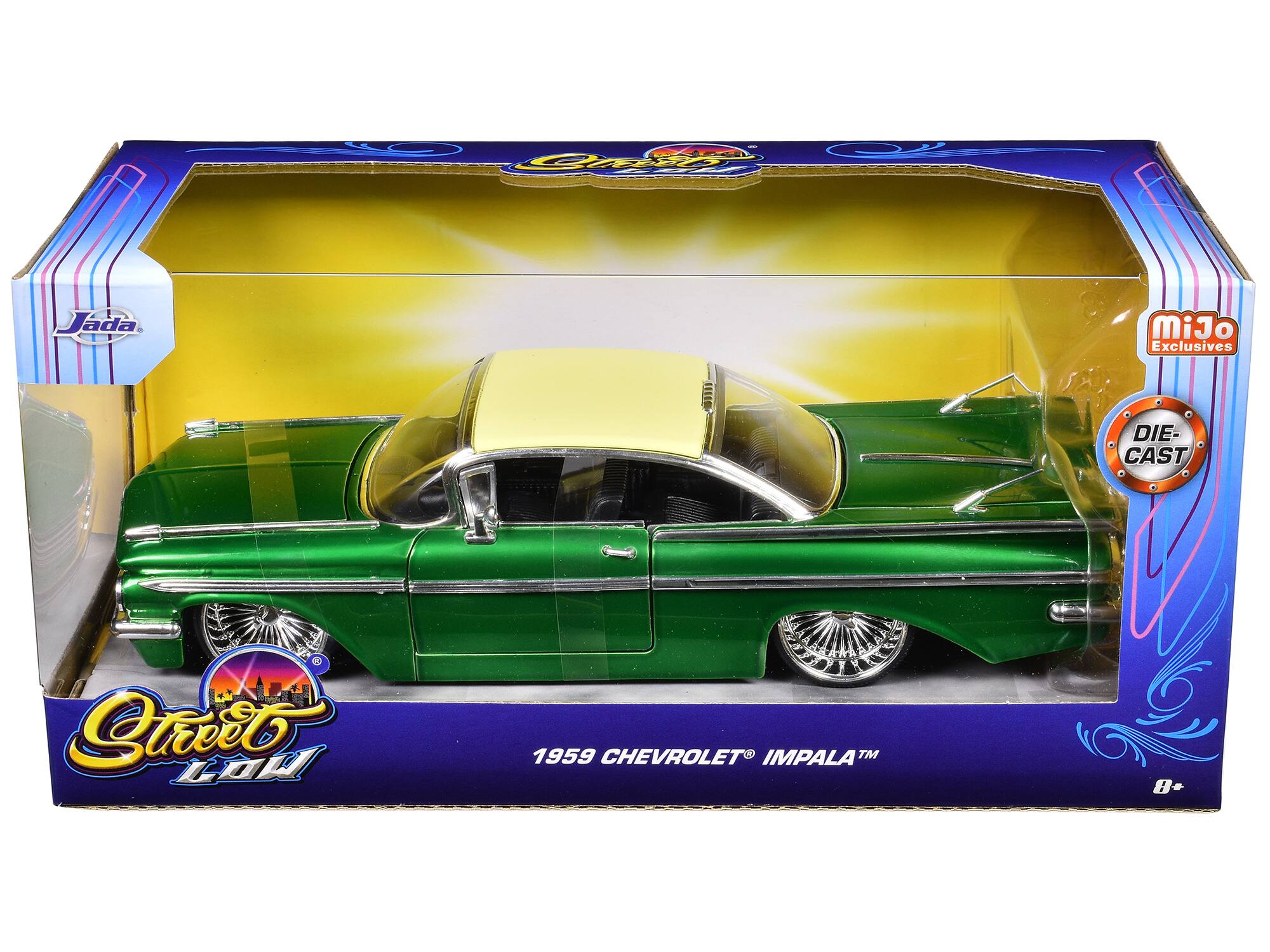 OV Jada MiJo Exclusives DIE-CAST Street Low 1959 CHEVROLET IMPALA TM 8+