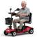 Front. KERDOM - 4 Wheel Powered Mobility Scooter with Shopping Basket & Rearview Mirror, 12 Miles Range, for Seniors Riding - Red.