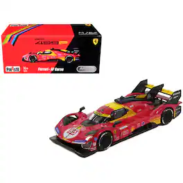 Ferrari 499P #50 "Ferrari AF Corse" Winner "24 Hours of Le Mans" (2024) 1/64 Diecast Model Car by Polistil