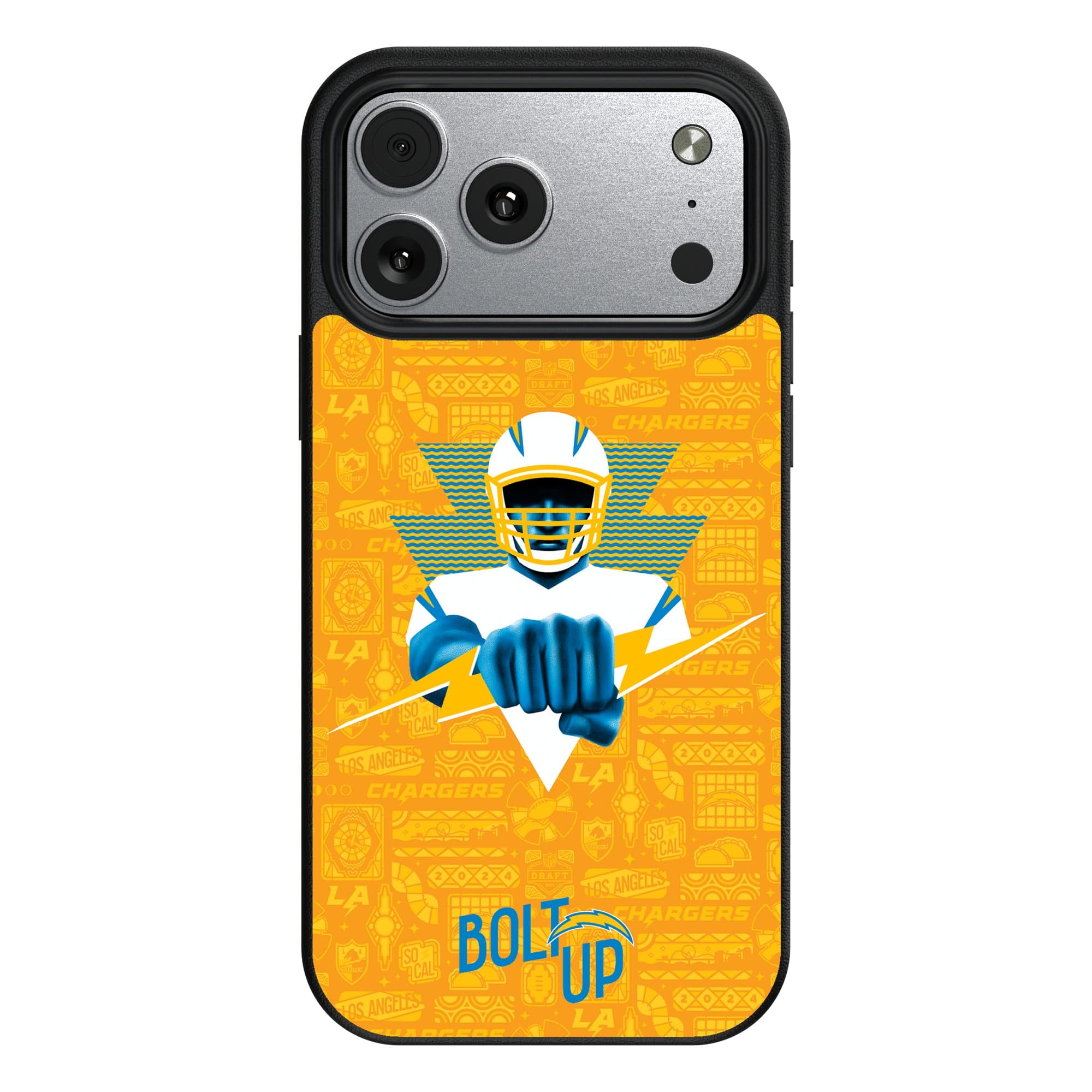 Keyscaper - NFL - Los Angeles Chargers iPhone Magnetic Bump Case - 17 Air - Black