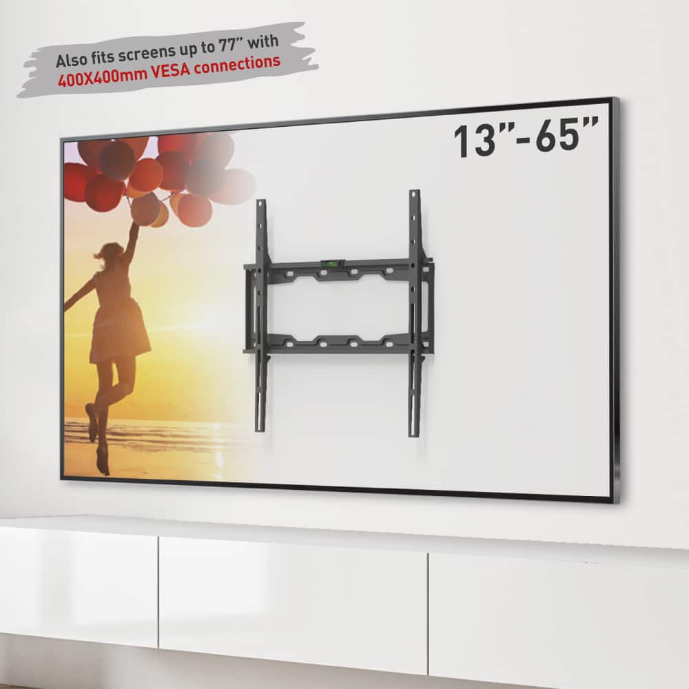 Barkan - 13-65" Fixed TV Mount - Black