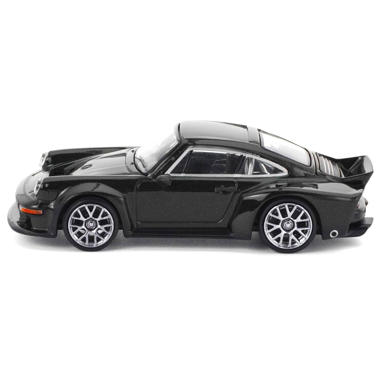 Alt View 1. Pop Race - Singer DLS Turbo Black Metallic 1/64 Diecast Model Car by Pop Race.