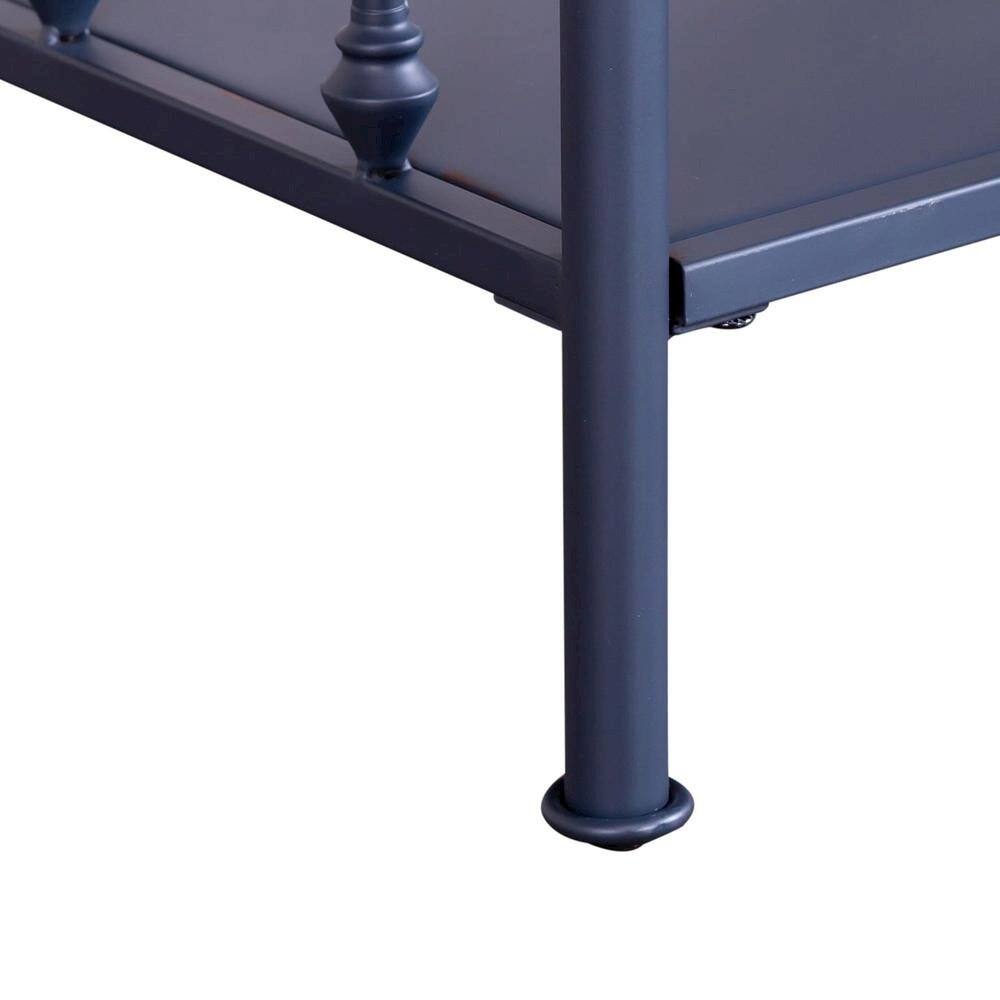 Alt View 4. Starlight Canyon Home - Navy Metal Nightstand – Stylish Metal Side Table for Bedroom or Living Room - Black.