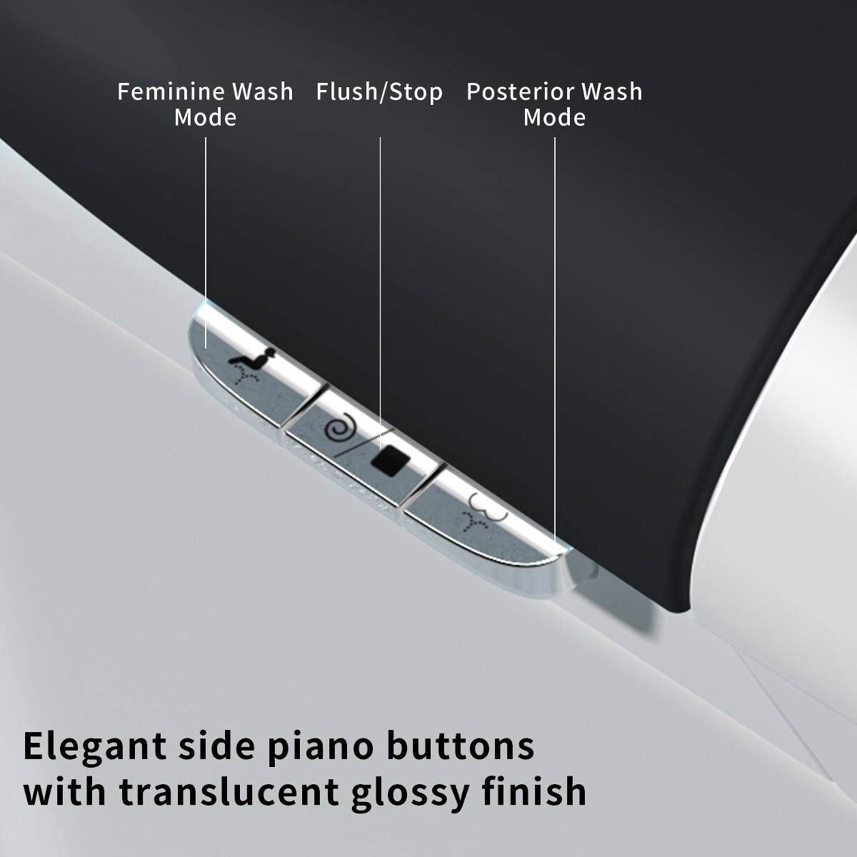 Feminine Wash Flush/Stop Posterior Wash Mode

3
Elegant side piano buttons with translucent glossy finish