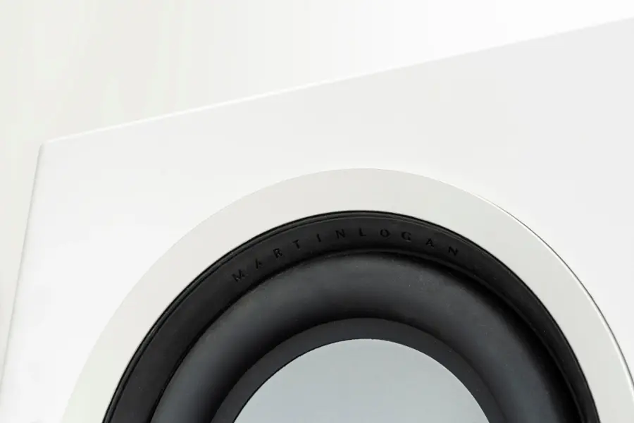 Alt View 15. MartinLogan - Abyss 8, 8” Hybrid, Powered Subwoofer, with Magnitude MT-1kW Amplifier, Sub Control App, and Wireless Built-In - Satin White.