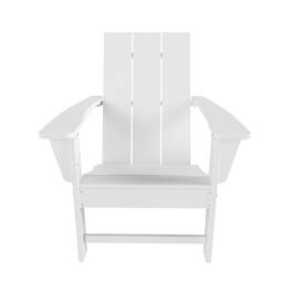 WestinTrends - Ashore Outdoor HDPE Modern Folding Adirondack Chair - White