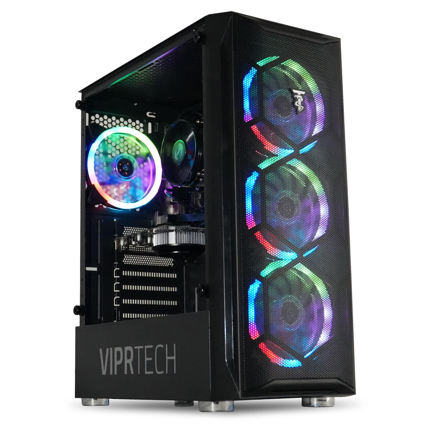 ViprTech - Avalanche 2.0 Gaming PC - AMD Ryzen 7 (4.1Ghz Turbo), AMD RX 580 8GB, 32GB DDR4 3200, 1TB NVMe SSD, Computer - Black