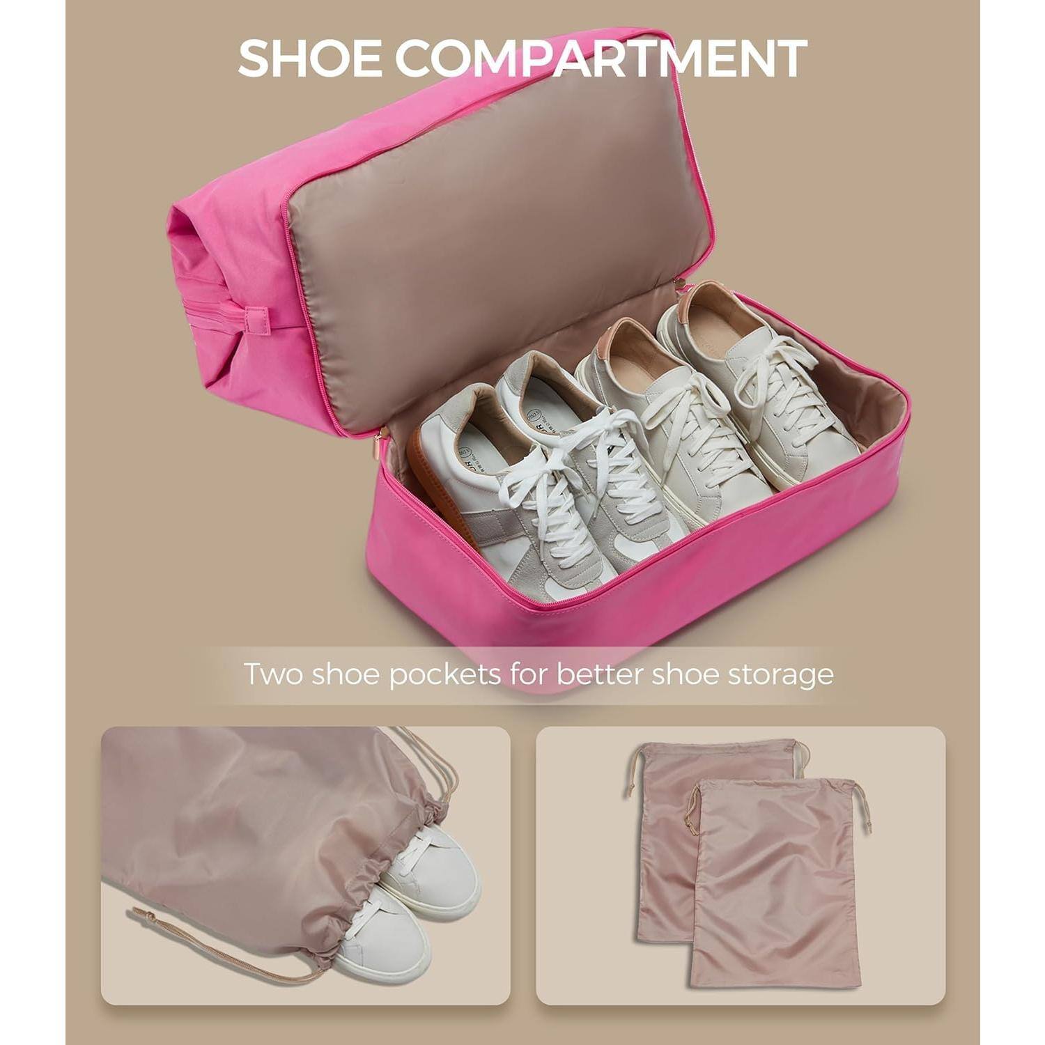 SHOE COMPARTMENT

Two shoe pockets for better shoe storage