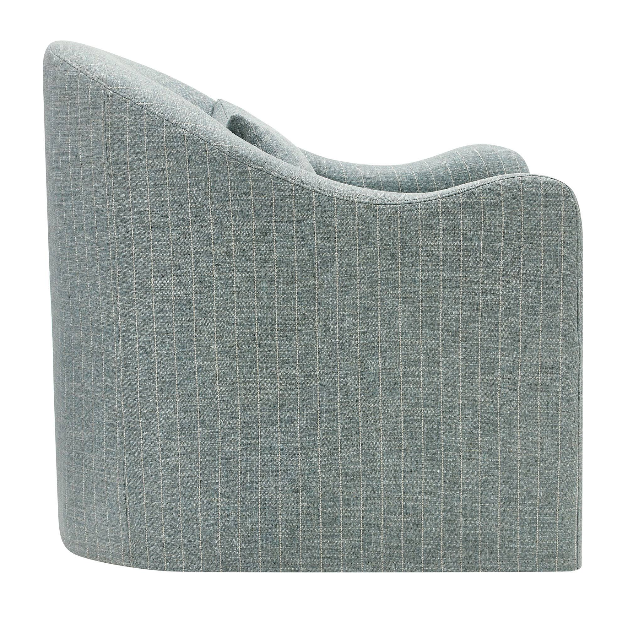 Alt View 2. Modway - Bardot Slipcovered Striped Accent Chair by Modway - Spa Blue Stripe.