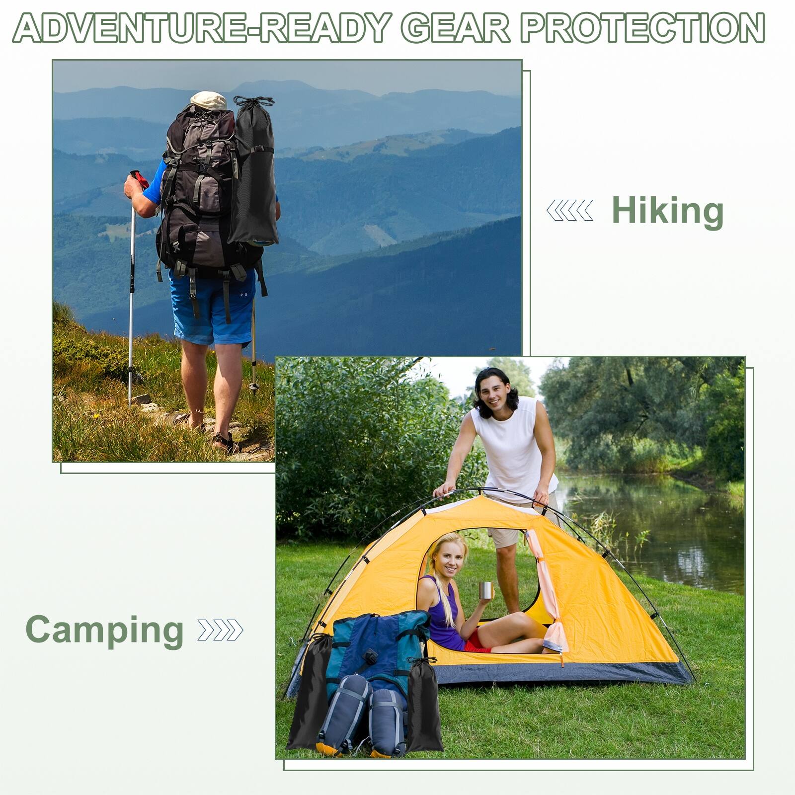 ADVENTURE-READY GEAR PROTECTION

Hiking

Camping