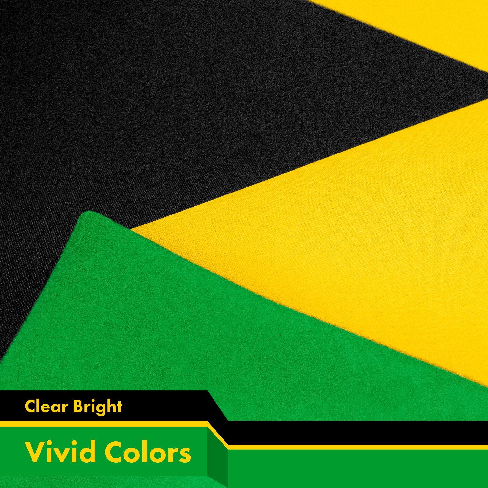 G128 Jamaica Flag 3x5 ft 2 Pack 150D Polyester Assorted Colors ...
