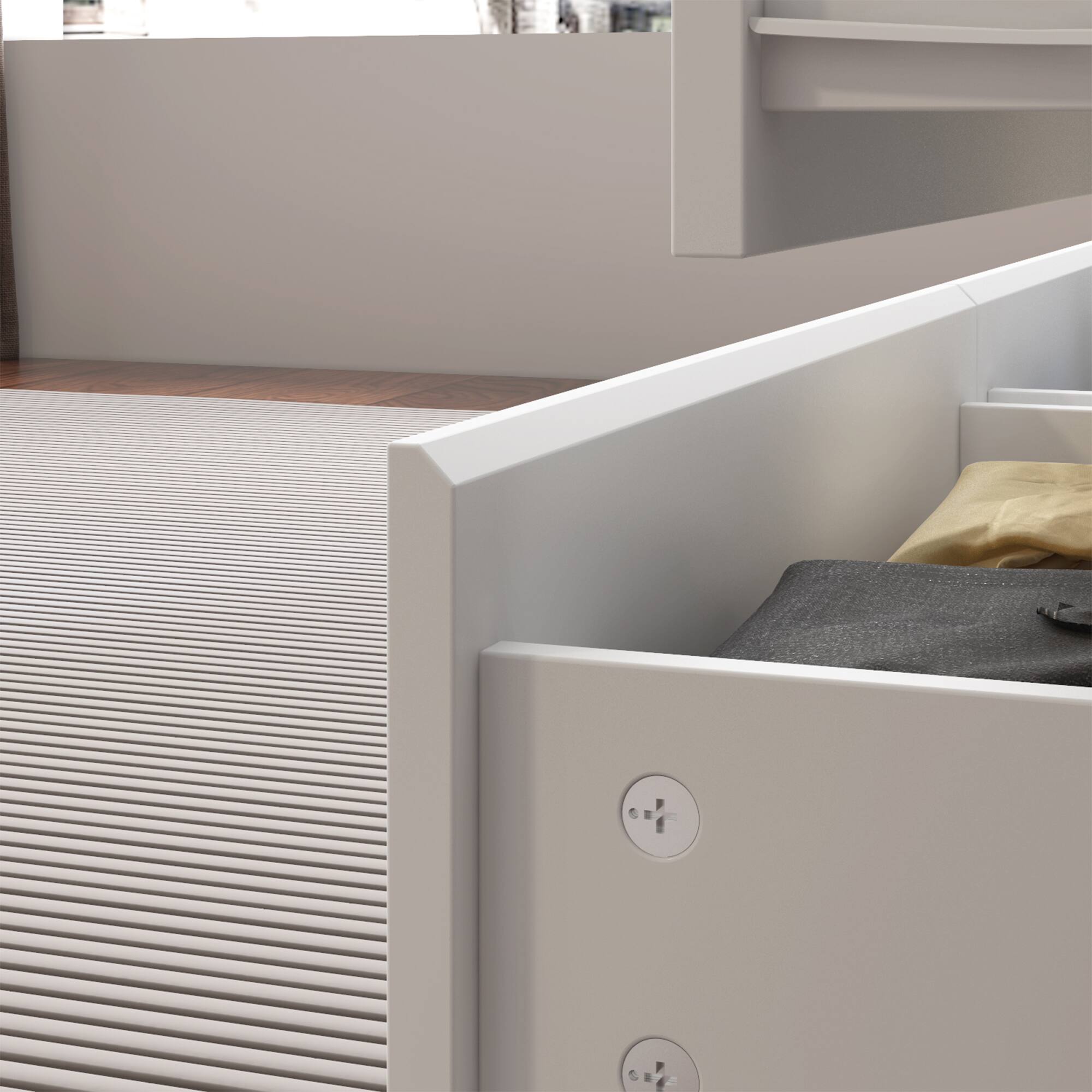 Alt View 9. FUFU&GAGA - FUFU&GAGA 9 - Drawer Horizontal Dresser: Maximize Storage, Simplify Spaces - White.