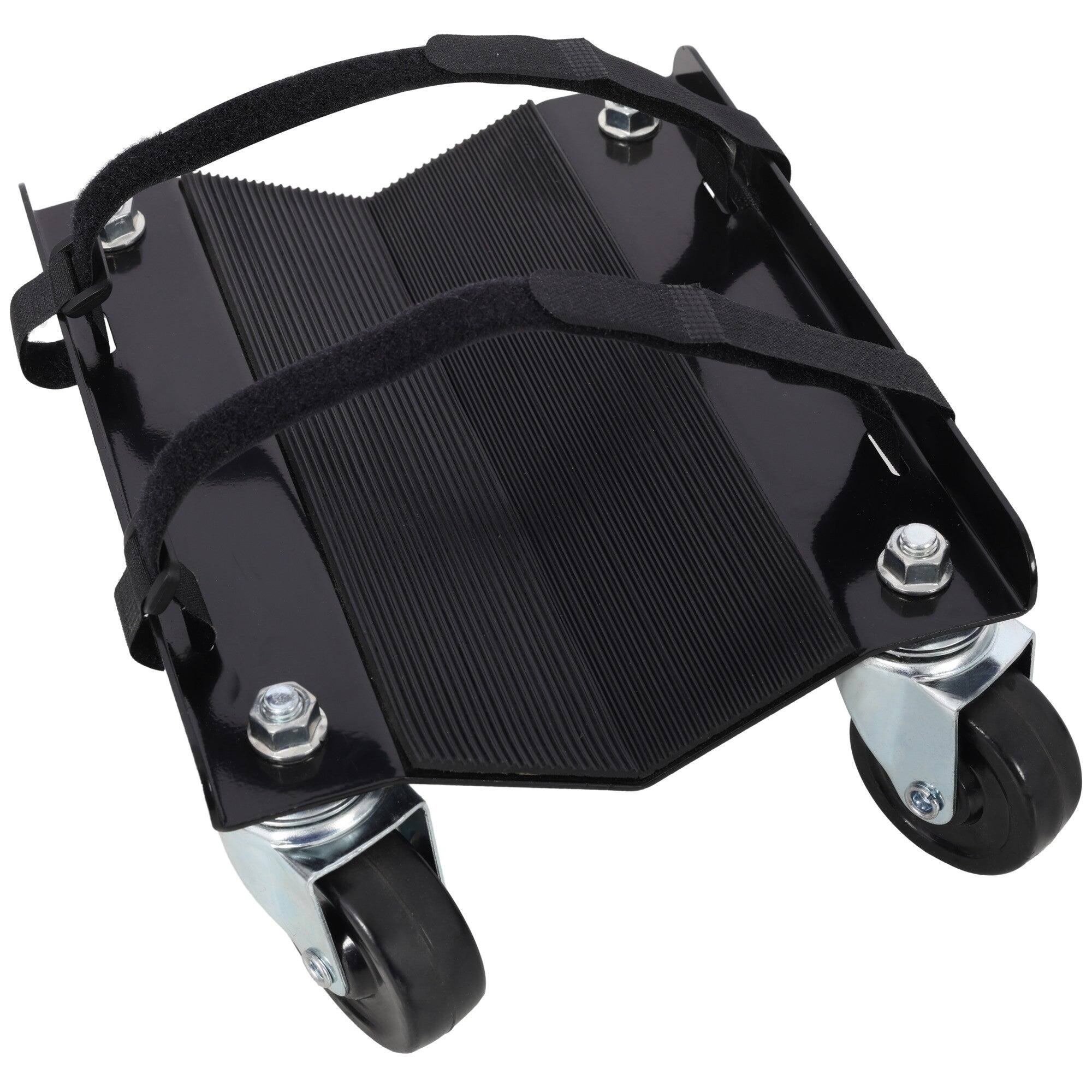 Front. Boyel Living - 3Pack 1500lb Capacity Steel Wheel Dolly Black V Track 2.5 Inch Swivel Wheels Rubber Pads - Black.