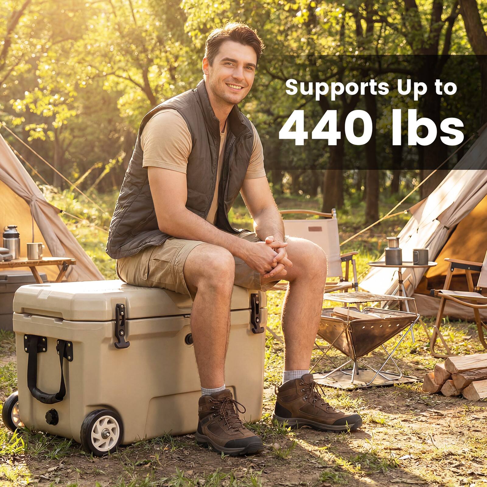 Supports Up to 440 lbs