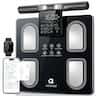 Arboleaf - 8-Electrode Smart Body Fat Scale with Handle Display, 50+ Metrics, Bluetooth, Unlimited Users - Black