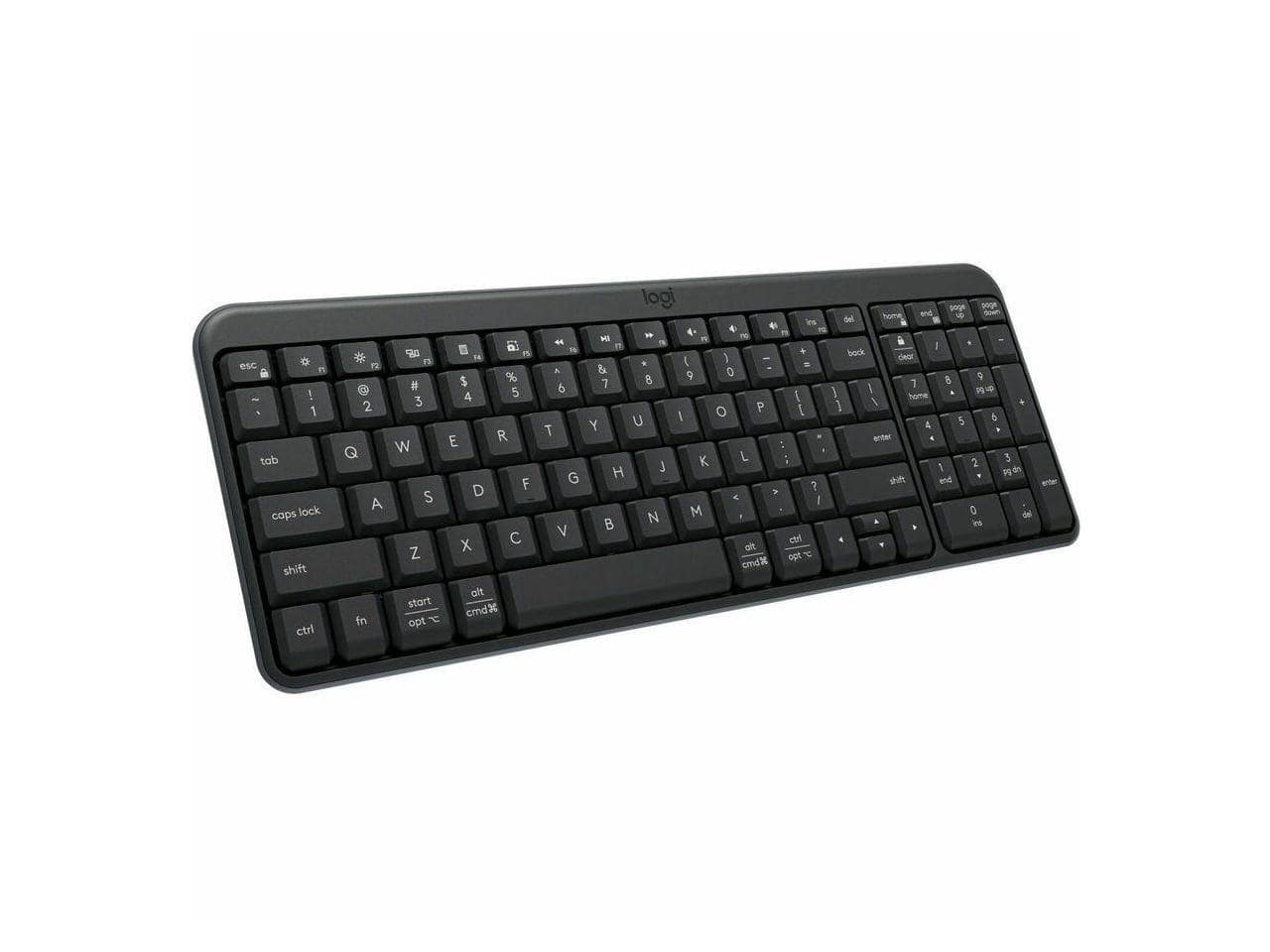 Logitech - MK250 Bluetooth Keyboard with Numpad, Recycled Plastic, Spill-Resistant, Comfortable Keys - Graphite