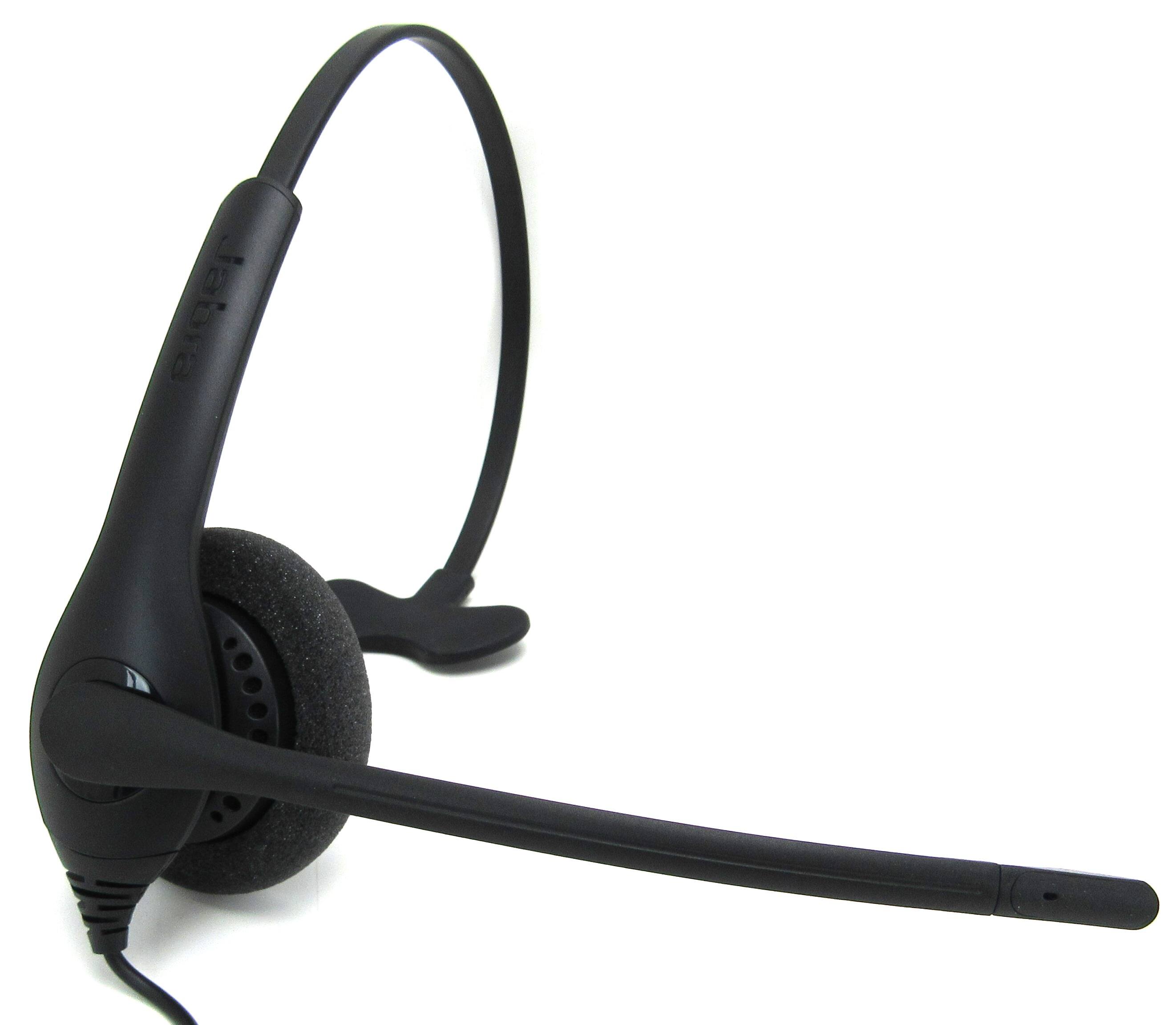 Front. Jabra - 1513-0157 BIZ 1500 Headset - Mono - Quick Disconnect - Wired - 300 Ohm - 20 Hz - 4.50 kHz - Over-the-head - Monaural - S - Black.