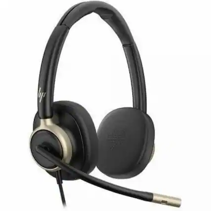 Front. Poly - Poly Mission 825 Headset - Stereo - USB - Wired - On-ear - Binaural - Supra-aural - Black - Black.