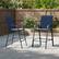 Alt View 8. Gymax - Gymax 4PCS Outdoor Bar Stools 29'' Fabric Bar Height Stools w/ Armrests & Footrest Navy - Navy.