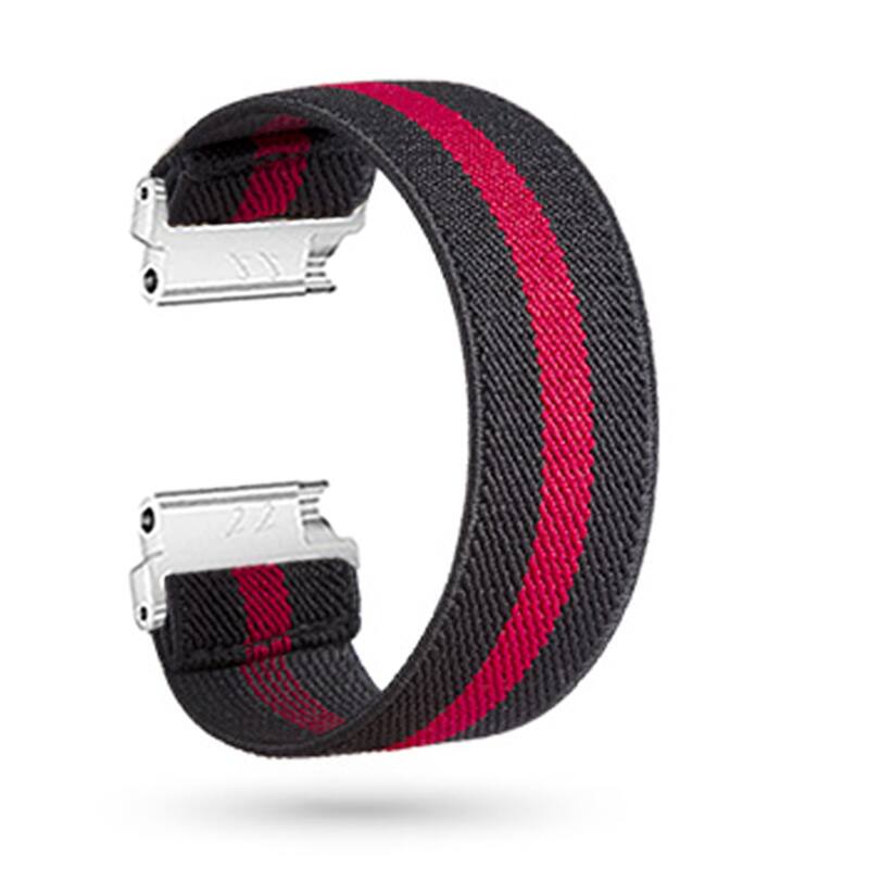 StrapsCo - Stretch Band Nylon Watch Strap For Fitbit Versa & Versa 2 - Black & Red price history on PriceWatchPro