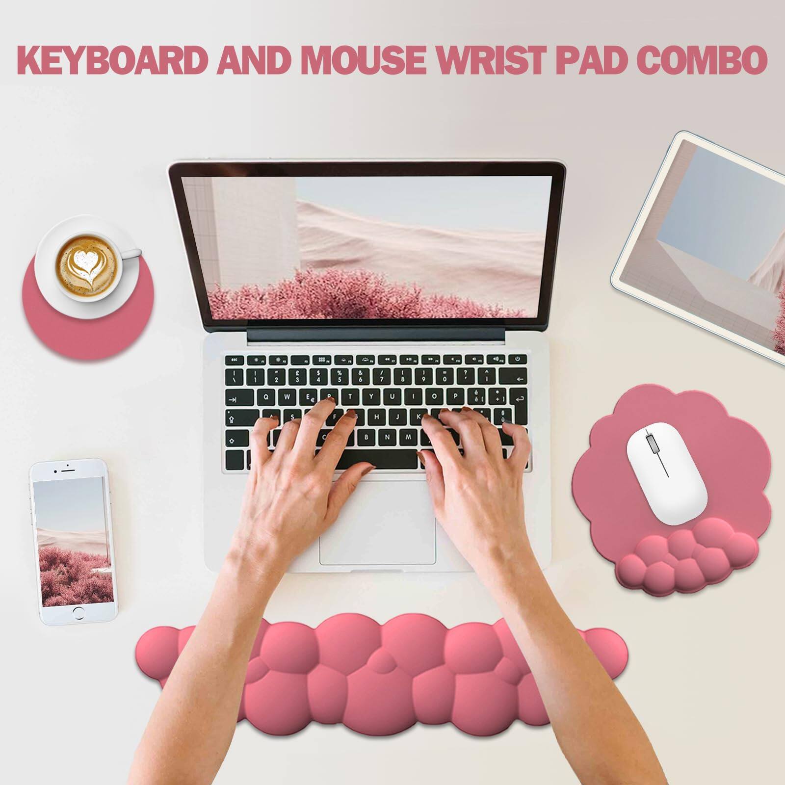 KEYBOARD AND MOUSE WRIST PAD COMBO