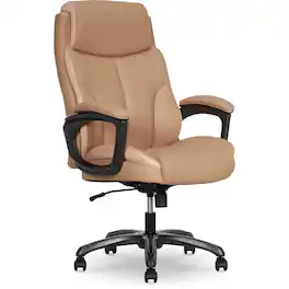 Thomasville Furniture - Danvers Ergonomic Polyurethane Big & Tall Chair, 400 lb. Capacity, (52403-TAN) - Light Tan