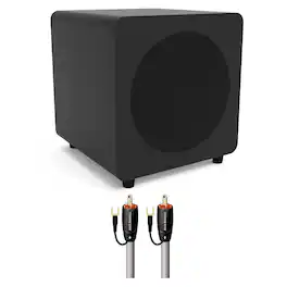 Kanto SUB8 8" Powered Subwoofer Bundle with AudioQuest Jack Russell 4m - Matte Black