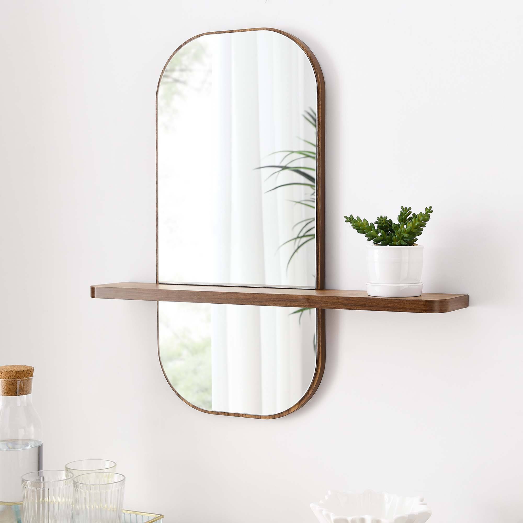 Alt View 1. Modway - Solstice Mirror by Modway - Walnut.