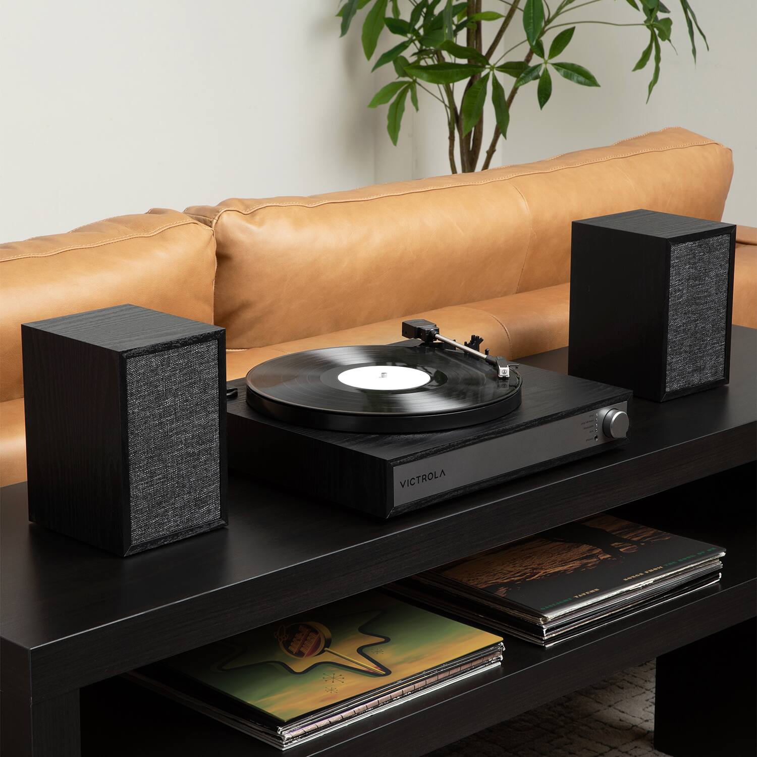Alt View 14. Victrola - Victrola Harmony Bluetooth Turntable System with Speakers - Black.