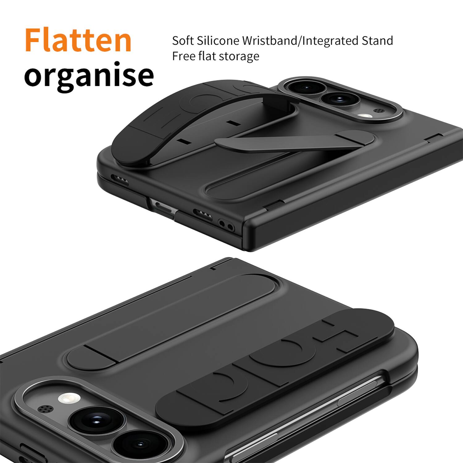 Flatten Soft Silicone Wristband/Integrated Stand Free flat storage organise