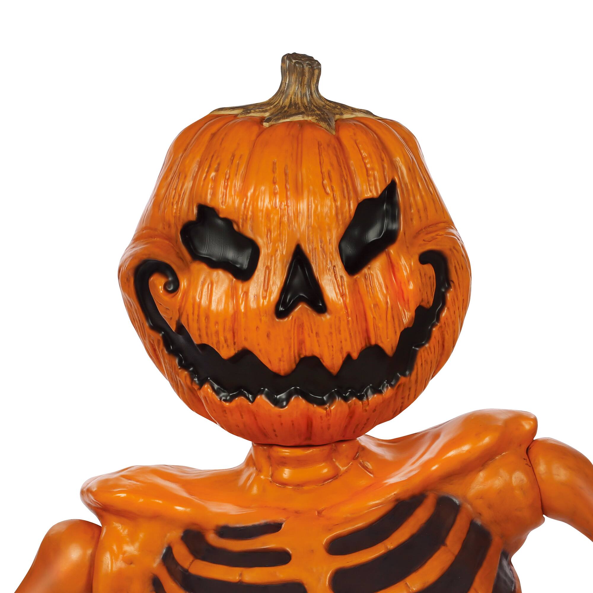 Alt View 2. BOO BOX - Halloween Groundbreaking Skeleton - Scary Outdoor Halloween Yard Decor - Orange.