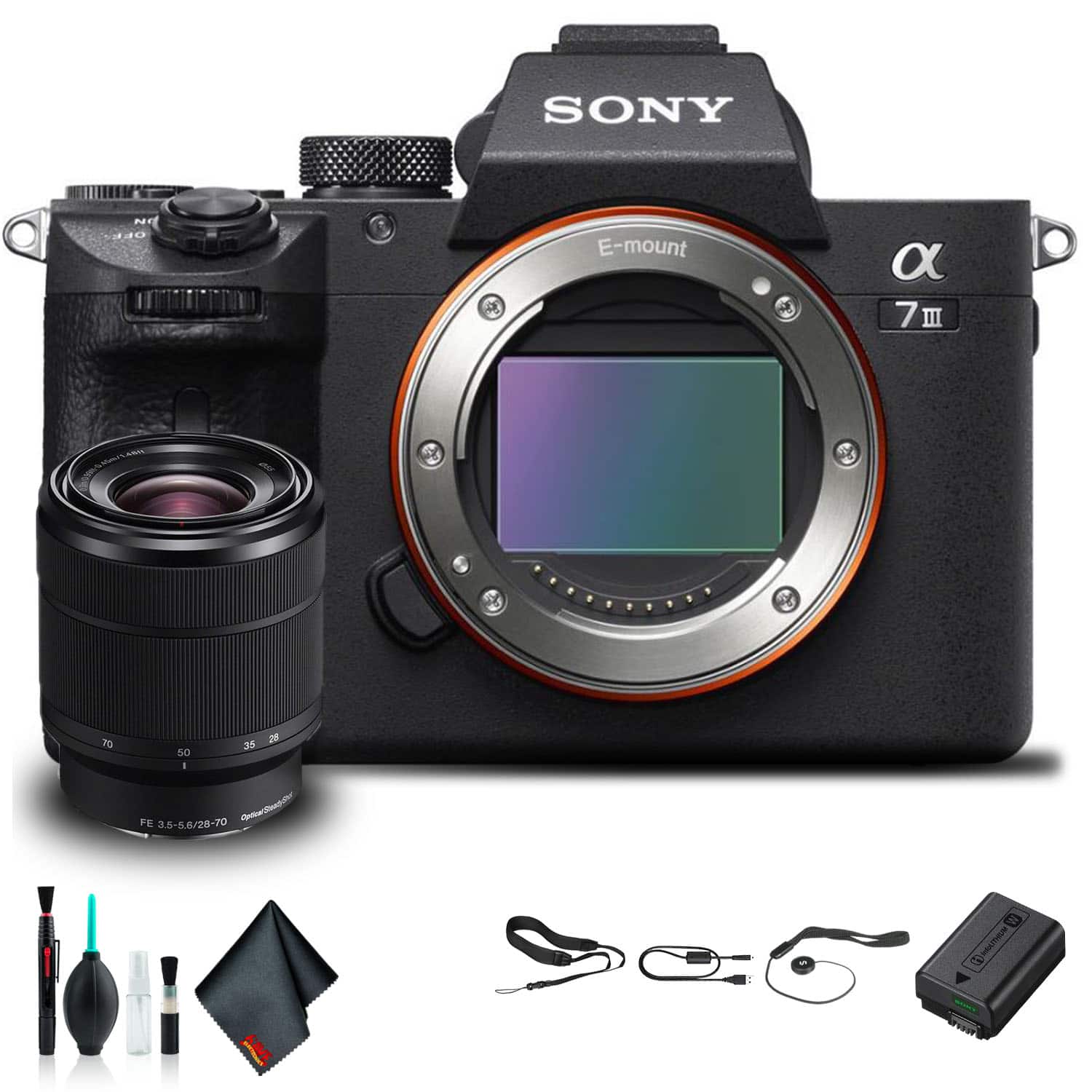 Sony - Alpha a7 III Mirrorless Camera with 28-70mm Lens Bundle + Essential Kit for Photography and Video