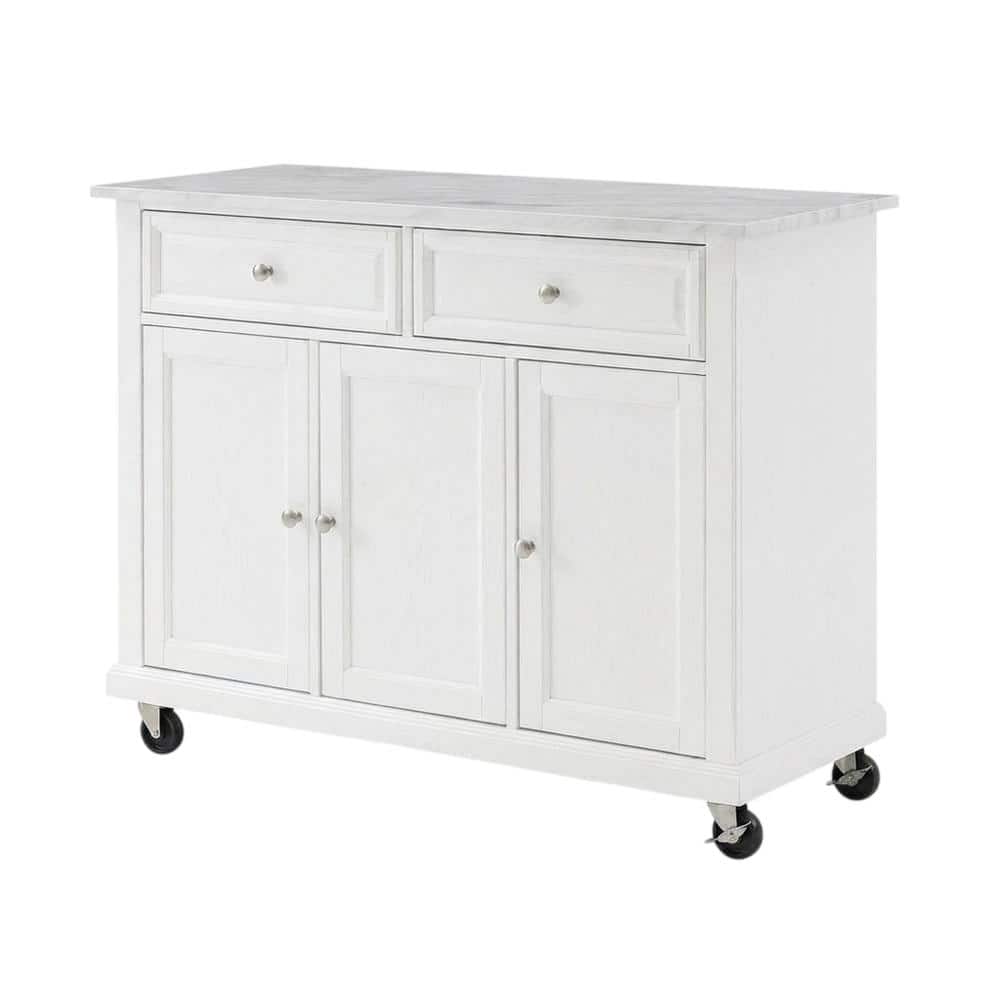 Crosley Furniture - Avery Kitchen Island/Cart - Distressed White price history on PriceWatchPro