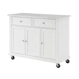 Crosley Furniture - Avery Kitchen Island/Cart - Distressed White