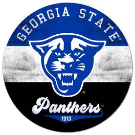 Jardine - Georgia State Panthers 20'' x 20'' Retro Logo Circle Sign - Blue