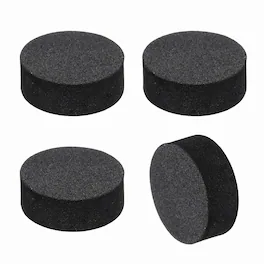 Unique Bargains - 4pcs Single Sided Speaker Isolation Feet Pads, 25x10mm Non Slip Foam Shock Absorption Pad for Amplifier Speaker - Black